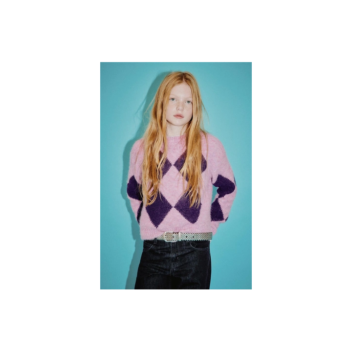 СВИТЕР С УЗОРОМ «РОМБЫ»