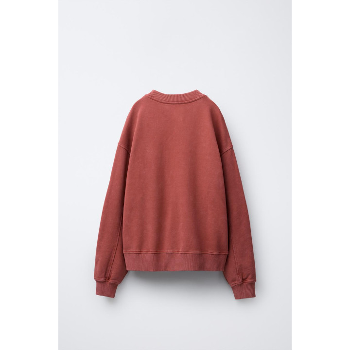 WASHED EFFECT SWEATSHIRT WITH SHINY STARS