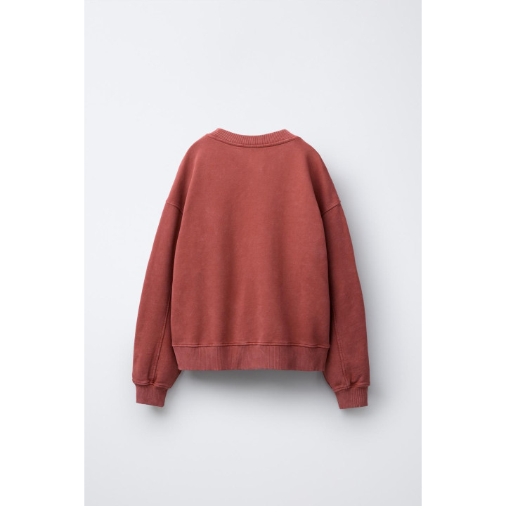 WASHED EFFECT SWEATSHIRT WITH SHINY STARS