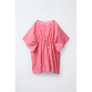 КАФТАН С ВЫШИВКОЙ И ЗЕРКАЛЬНЫМИ ДЕТАЛЯМИ