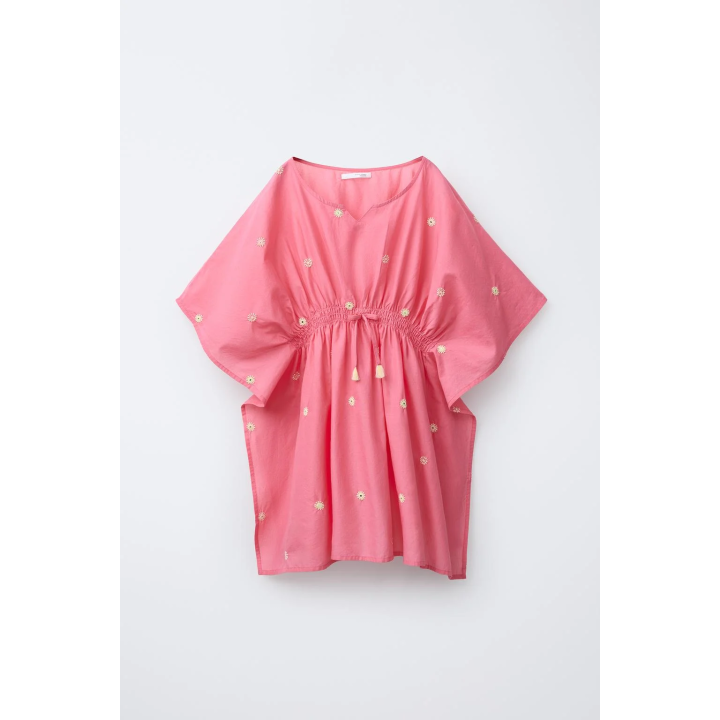 КАФТАН С ВЫШИВКОЙ И ЗЕРКАЛЬНЫМИ ДЕТАЛЯМИ