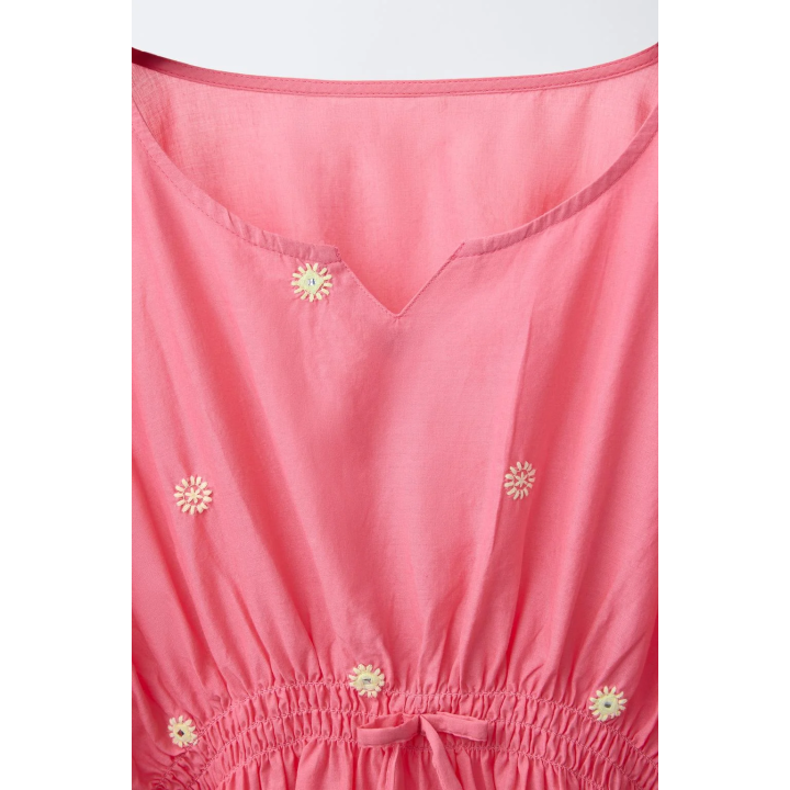 КАФТАН С ВЫШИВКОЙ И ЗЕРКАЛЬНЫМИ ДЕТАЛЯМИ