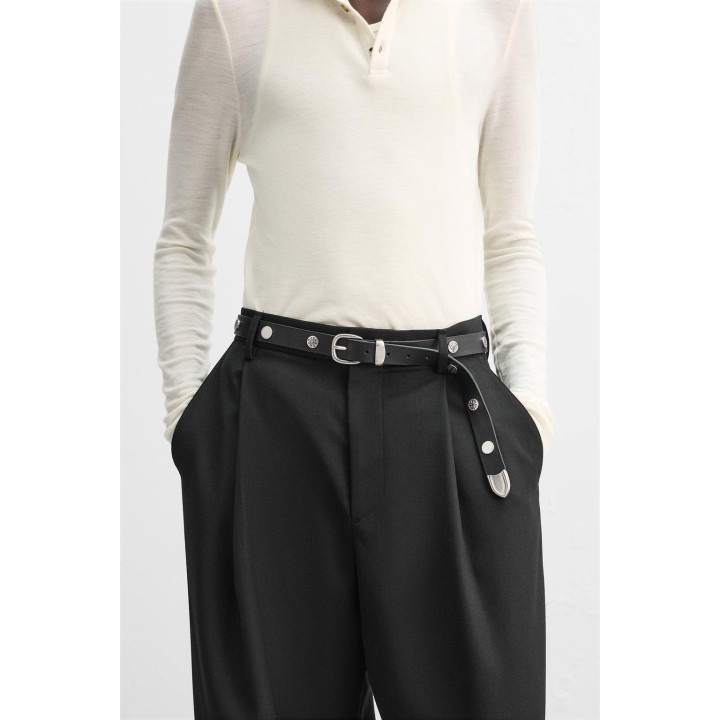 Кожанный ремень с заклепками x nanushka