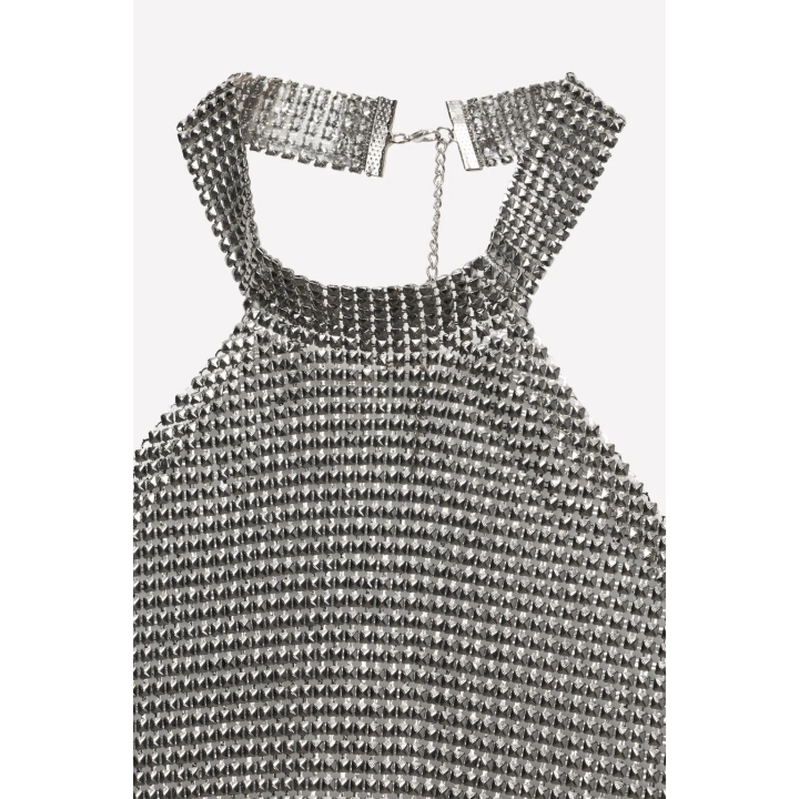 Топ на шею из металлической сетки ludovic de saint sernin x zara