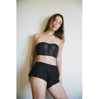 КОМБИНИРОВАННЫЕ ШОРТЫ С КРУЖЕВОМ КРОШЕ