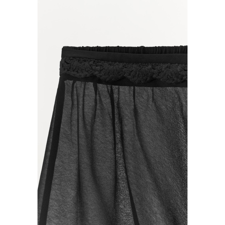 КОМБИНИРОВАННЫЕ ШОРТЫ С КРУЖЕВОМ КРОШЕ