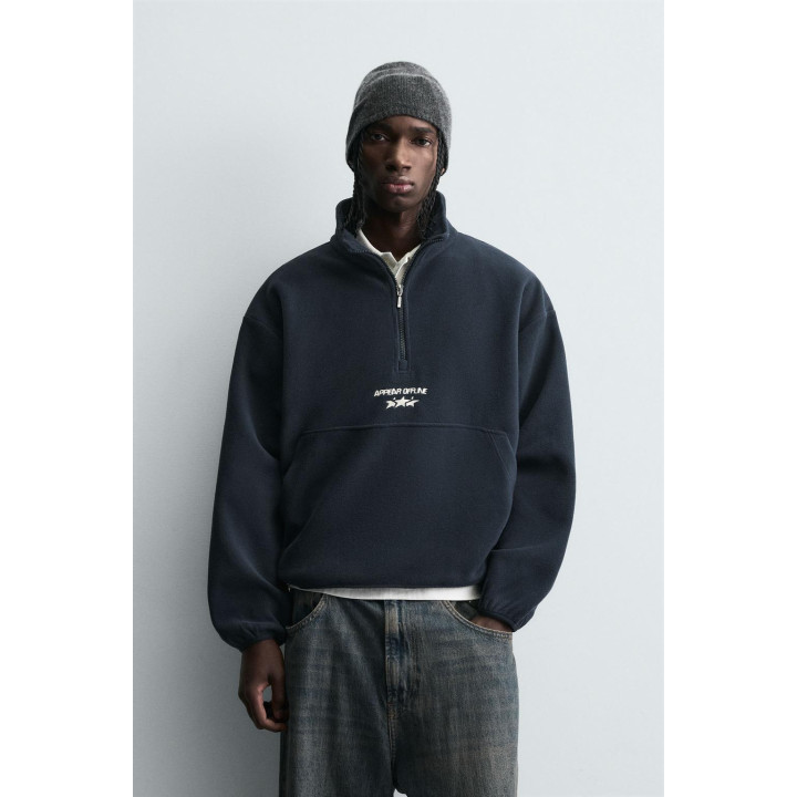 ТОЛСТОВКА ИЗ ПОЛАРФЛИСА НА МОЛНИИ С ВЫШИВКОЙ