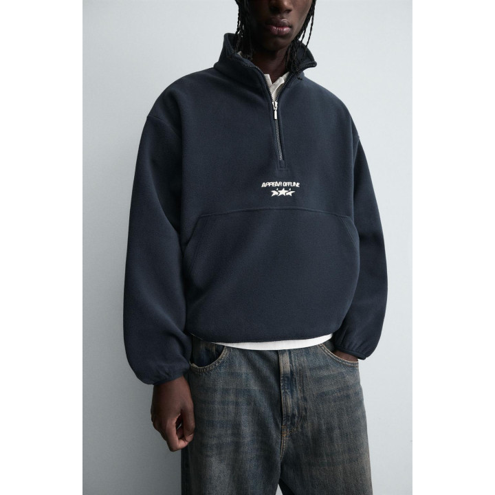 ТОЛСТОВКА ИЗ ПОЛАРФЛИСА НА МОЛНИИ С ВЫШИВКОЙ