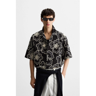 РУБАШКА С РЕЛЬЕФНОЙ ВЫШИВКОЙ