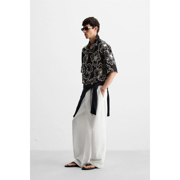 РУБАШКА С РЕЛЬЕФНОЙ ВЫШИВКОЙ