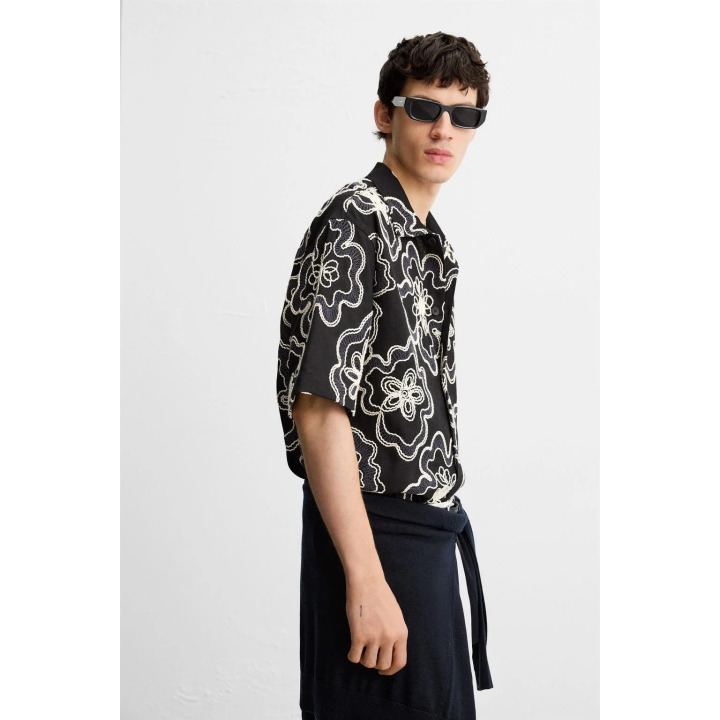 РУБАШКА С РЕЛЬЕФНОЙ ВЫШИВКОЙ