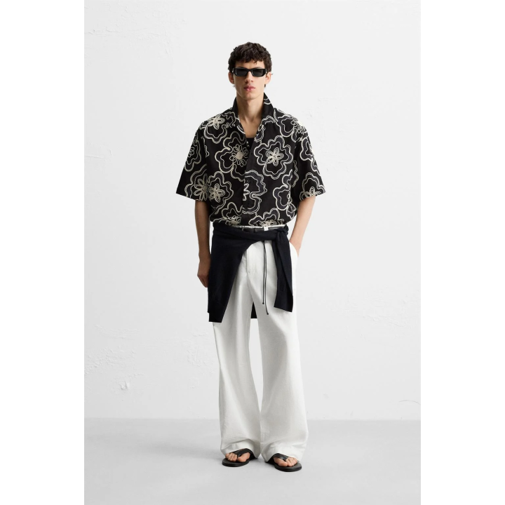 РУБАШКА С РЕЛЬЕФНОЙ ВЫШИВКОЙ