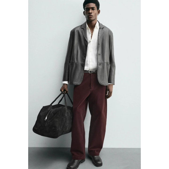 БРЮКИ WIDE FIT С ФЛОКИРОВАНИЕМ