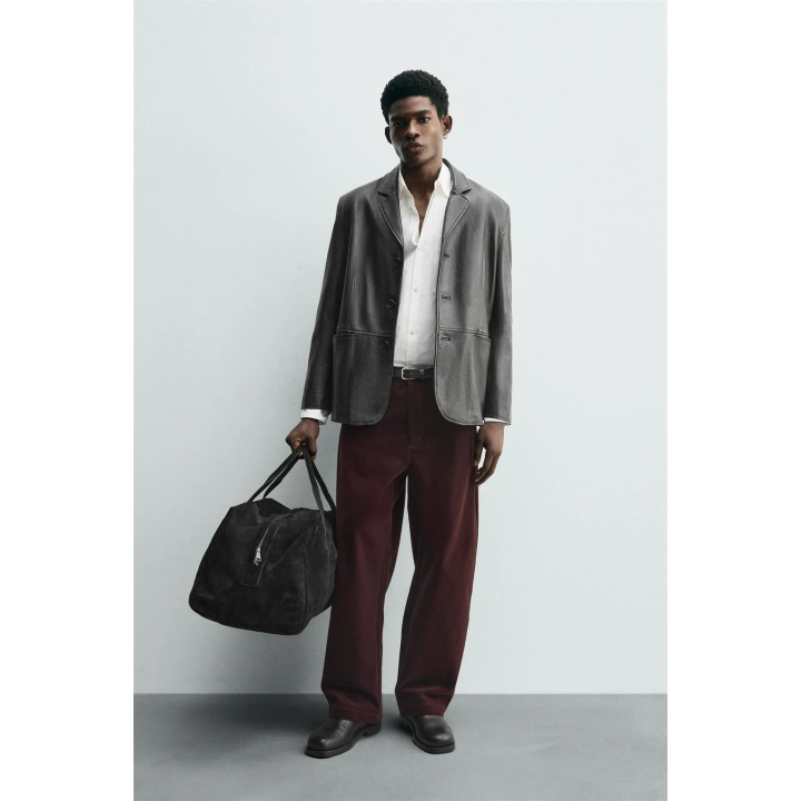 БРЮКИ WIDE FIT С ФЛОКИРОВАНИЕМ