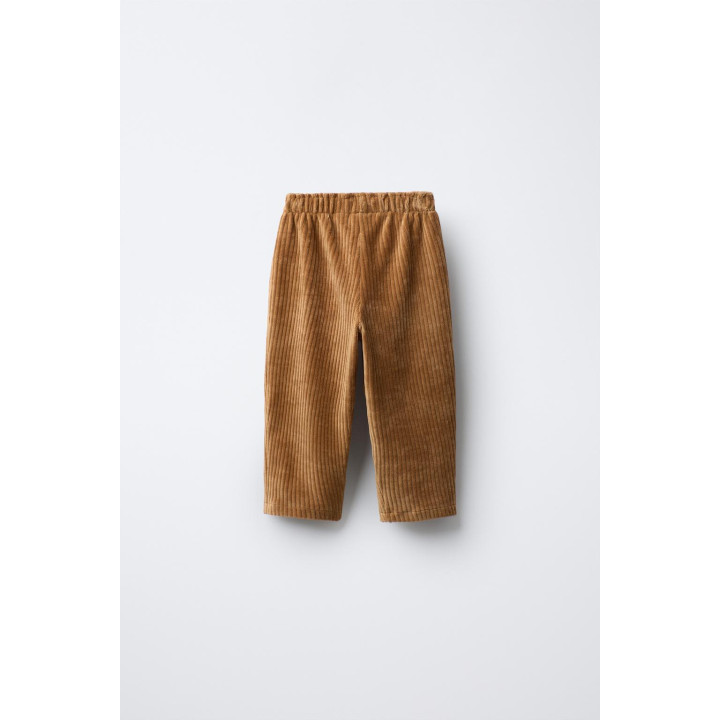 БРЮКИ BAGGY ИЗ ВЕЛЬВЕТА С КАРМАНАМИ-СЕРДЕЧКАМИ