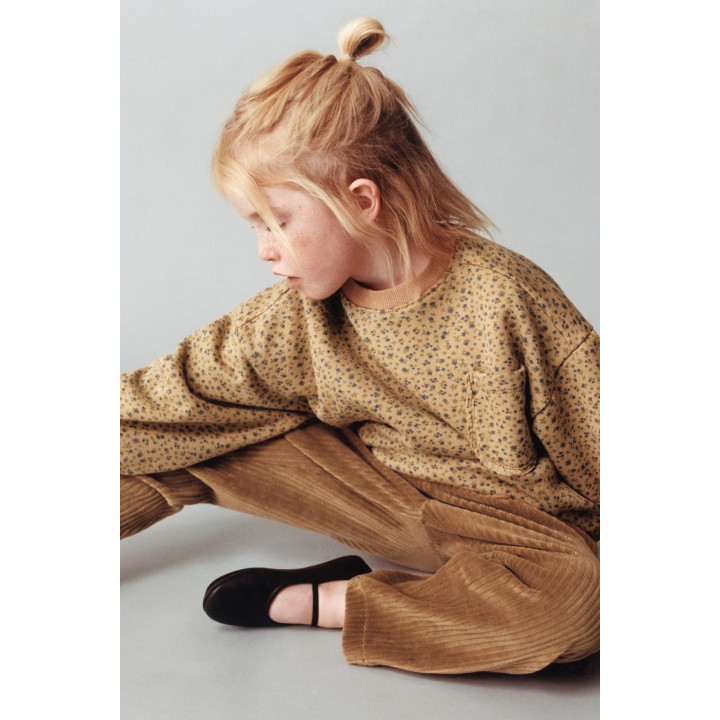 БРЮКИ BAGGY ИЗ ВЕЛЬВЕТА С КАРМАНАМИ-СЕРДЕЧКАМИ