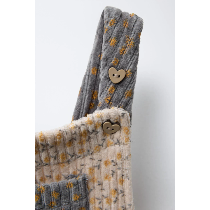 ДЛИННЫЙ ВЕЛЬВЕТОВЫЙ КОМБИНЕЗОН С ЦВЕТОЧНЫМ ПРИНТОМ