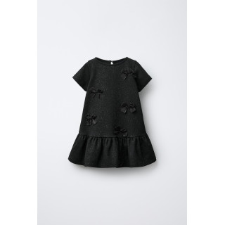 ПЛАТЬЕ ИЗ ТРИКОТАЖА «РОМА» С БЛЕСТКАМИ И БАНТАМИ