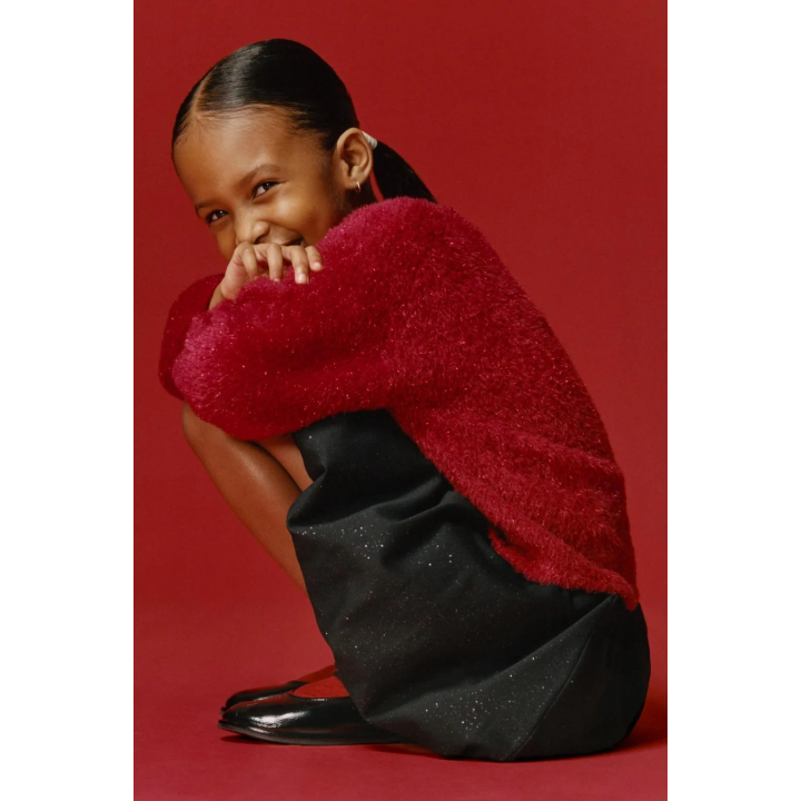 ЮБКА-БАЛЛОН ИЗ ТРИКОТАЖА ПУНТО РОМА С БЛЁСТКАМИ