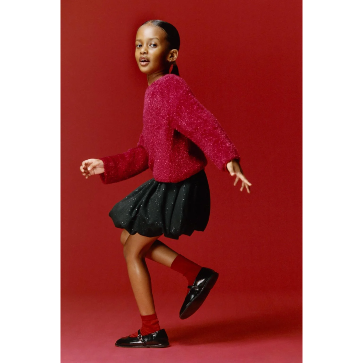 ЮБКА-БАЛЛОН ИЗ ТРИКОТАЖА ПУНТО РОМА С БЛЁСТКАМИ