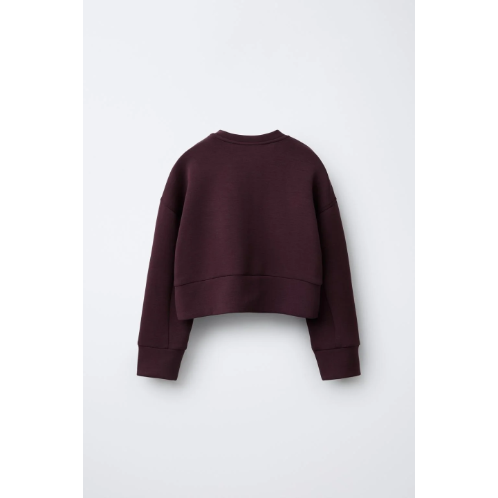 Бомбер-свитшот с выпуклым текстом и модалом