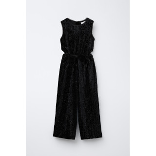 ДЛИННЫЙ БАРХАТНЫЙ КОМБИНЕЗОН С БЛЁСТКАМИ