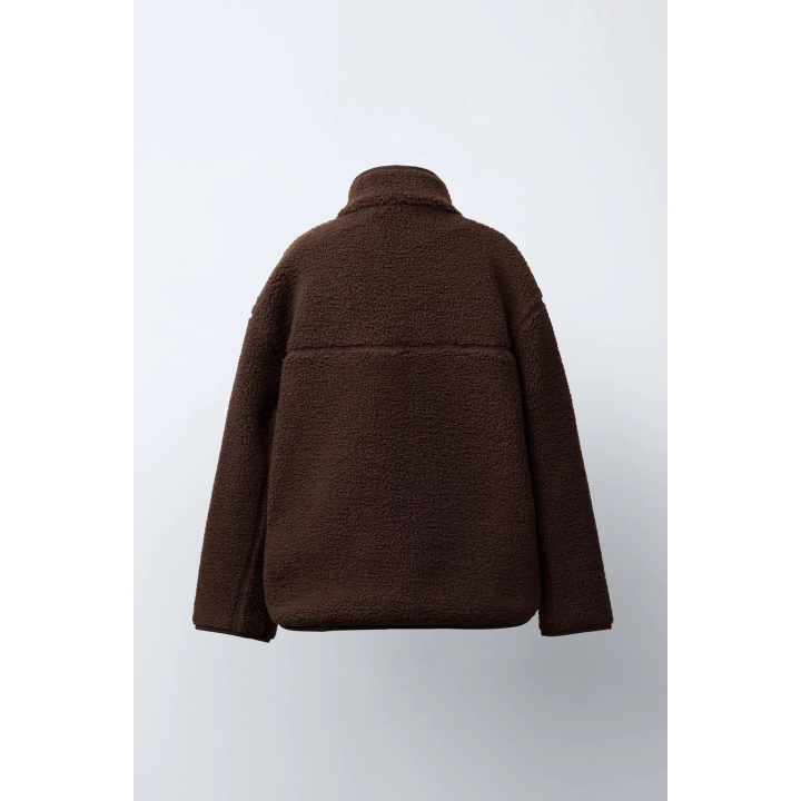 КУРТКА ИЗ ИСКУССТВЕННОЙ ОВЧИНЫ С ОТОРОЧКОЙ