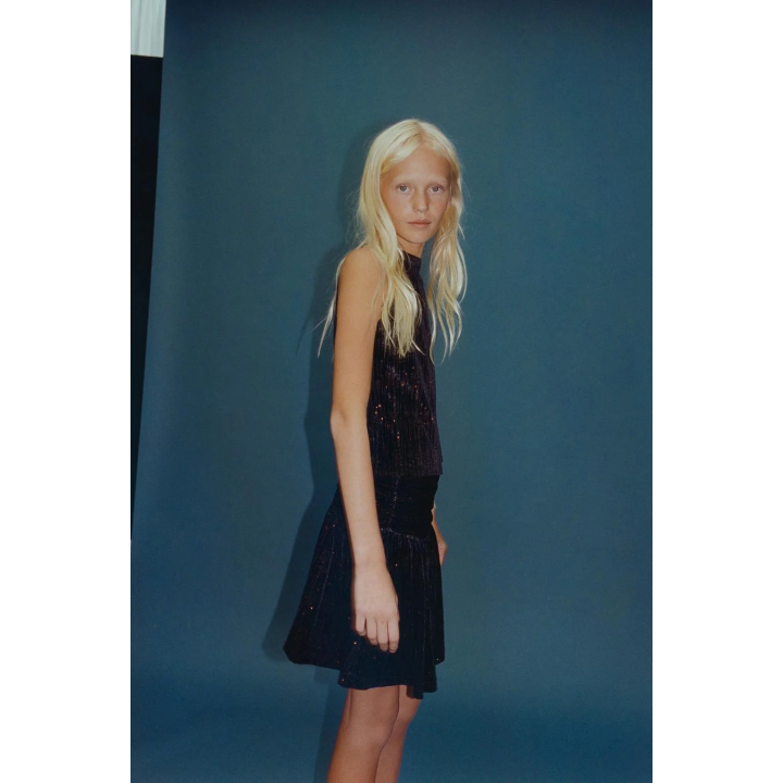 Юбка из блестящего бархата