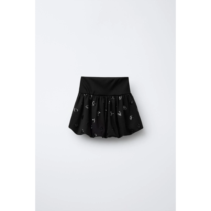 Юбка-баллон с сердечными бусинами