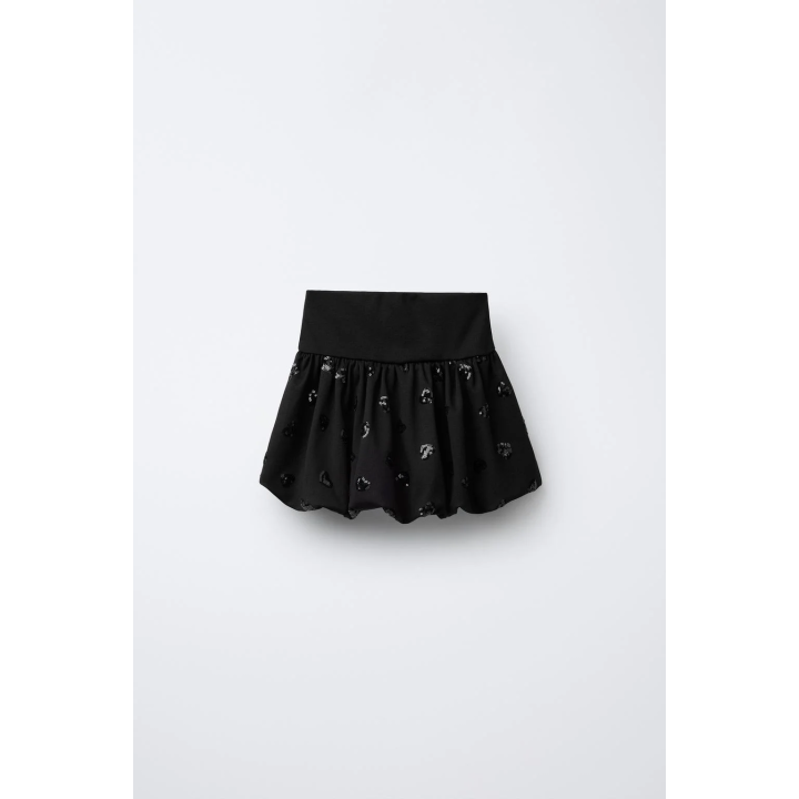 Юбка-баллон с сердечными бусинами