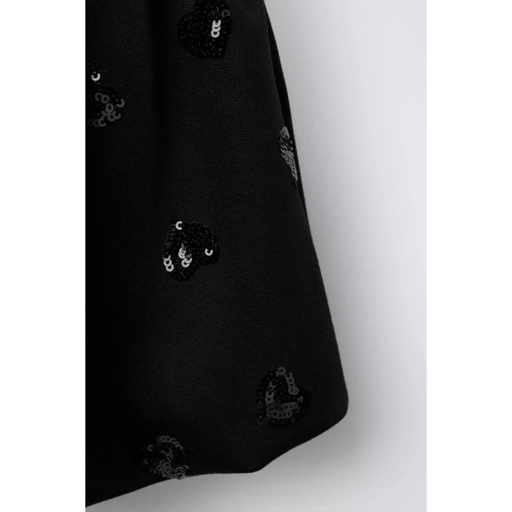 Юбка-баллон с сердечными бусинами