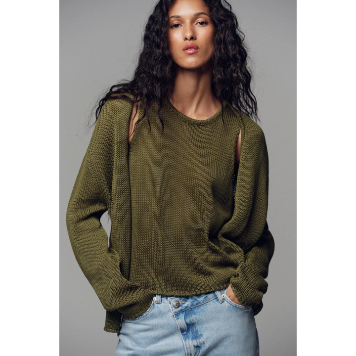 ТРИКОТАЖНЫЙ ТОП ИЗ 100% ХЛОПКА