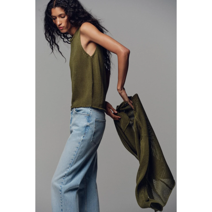 ТРИКОТАЖНЫЙ ТОП ИЗ 100% ХЛОПКА