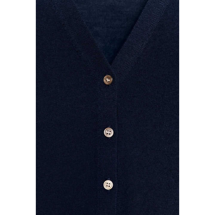 КАРДИГАН ИЗ 100% ЭКСТРАТОНКОЙ ШЕРСТИ С КОРОТКИМ РУКАВОМ