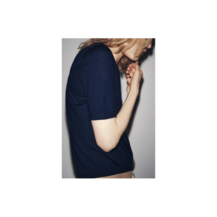 КАРДИГАН ИЗ 100% ЭКСТРАТОНКОЙ ШЕРСТИ С КОРОТКИМ РУКАВОМ