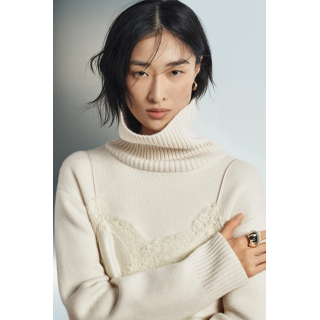 ШЕРСТЯНОЙ СВИТЕР С ВЫСОКИМ ВОРОТНИКОМ