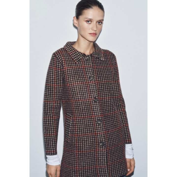 ПАЛЬТО ИЗ 100% ШЕРСТИ «ГУСИНАЯ ЛАПКА»