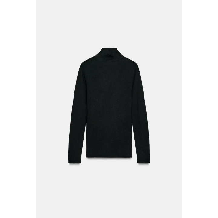 СВИТЕР ИЗ ШЕРСТИ С ВЫСОКИМ ВОРОТНИКОМ НАЗАПАХ