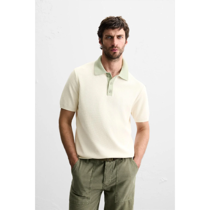 ТРИКОТАЖНОЕ ПОЛО С КОНТРАСТНОЙ ОТДЕЛКОЙ