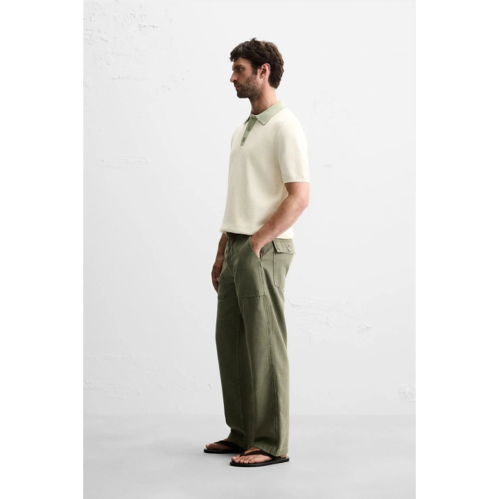 ТРИКОТАЖНОЕ ПОЛО С КОНТРАСТНОЙ ОТДЕЛКОЙ