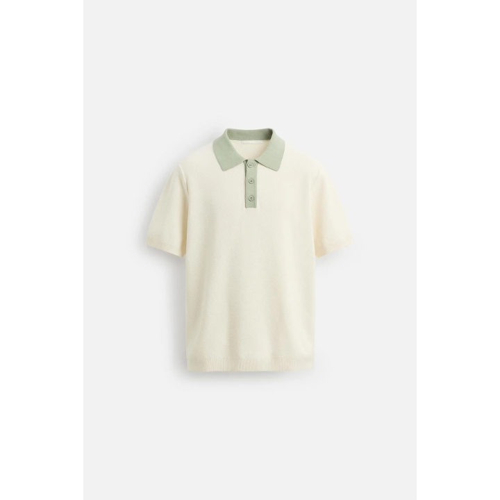 ТРИКОТАЖНОЕ ПОЛО С КОНТРАСТНОЙ ОТДЕЛКОЙ