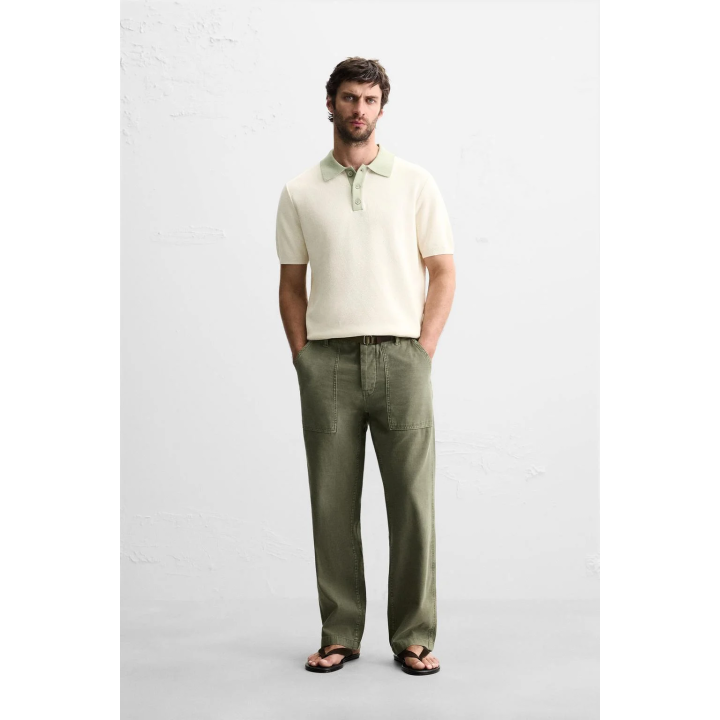 ТРИКОТАЖНОЕ ПОЛО С КОНТРАСТНОЙ ОТДЕЛКОЙ