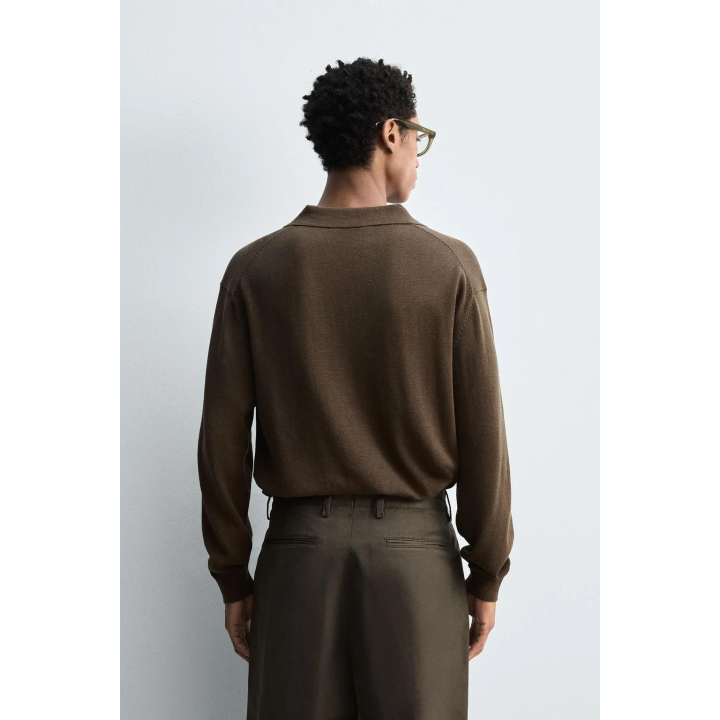 ТРИКОТАЖНОЕ ПОЛО ИЗ ХЛОПКА И КОНОПЛИ