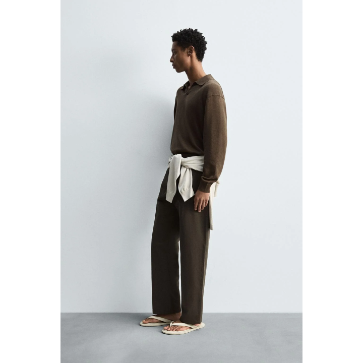 ТРИКОТАЖНОЕ ПОЛО ИЗ ХЛОПКА И КОНОПЛИ