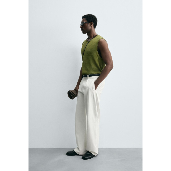 ТРИКОТАЖНЫЙ ЖИЛЕТ С ЛЬНОМ