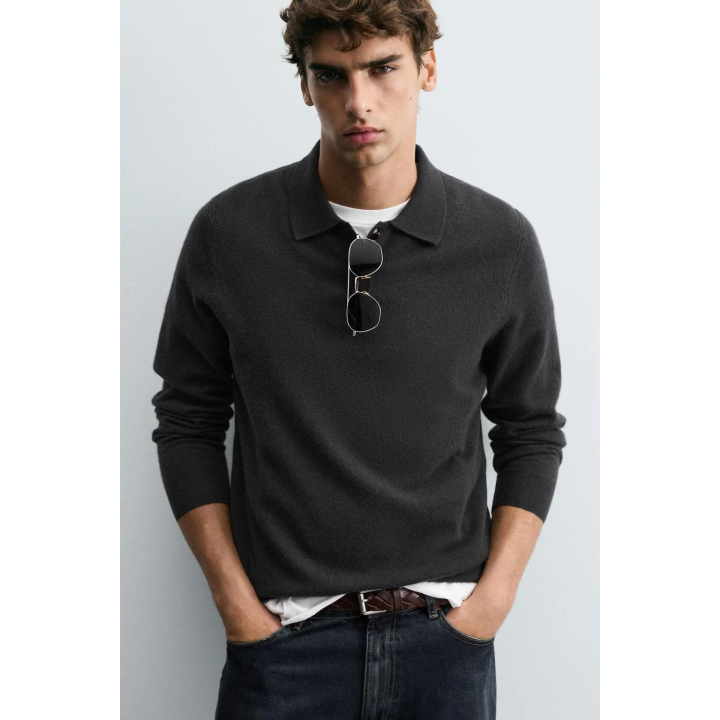 ТРИКОТАЖНОЕ ПОЛО ИЗ ШЕРСТИ И КАШЕМИРА