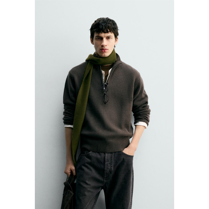 Джемпер на молнии из 100% шерсти