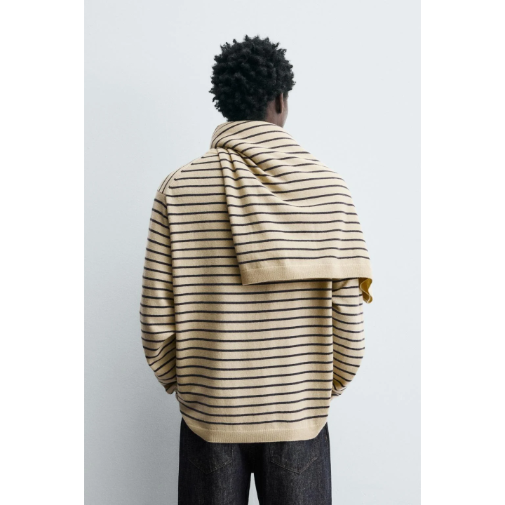 Полосатый свитер из шерсти и кашемира