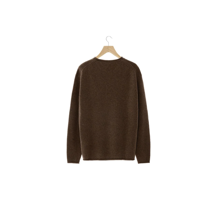 СВИТЕР ИЗ 100% ШЕРСТИ С ЗАВЕРНУТЫМИ КРАЯМИ