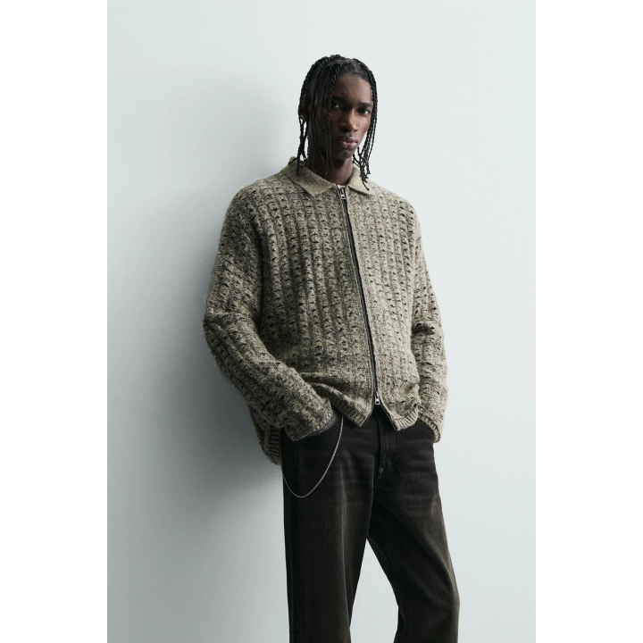 Кардиган с рельефным узором